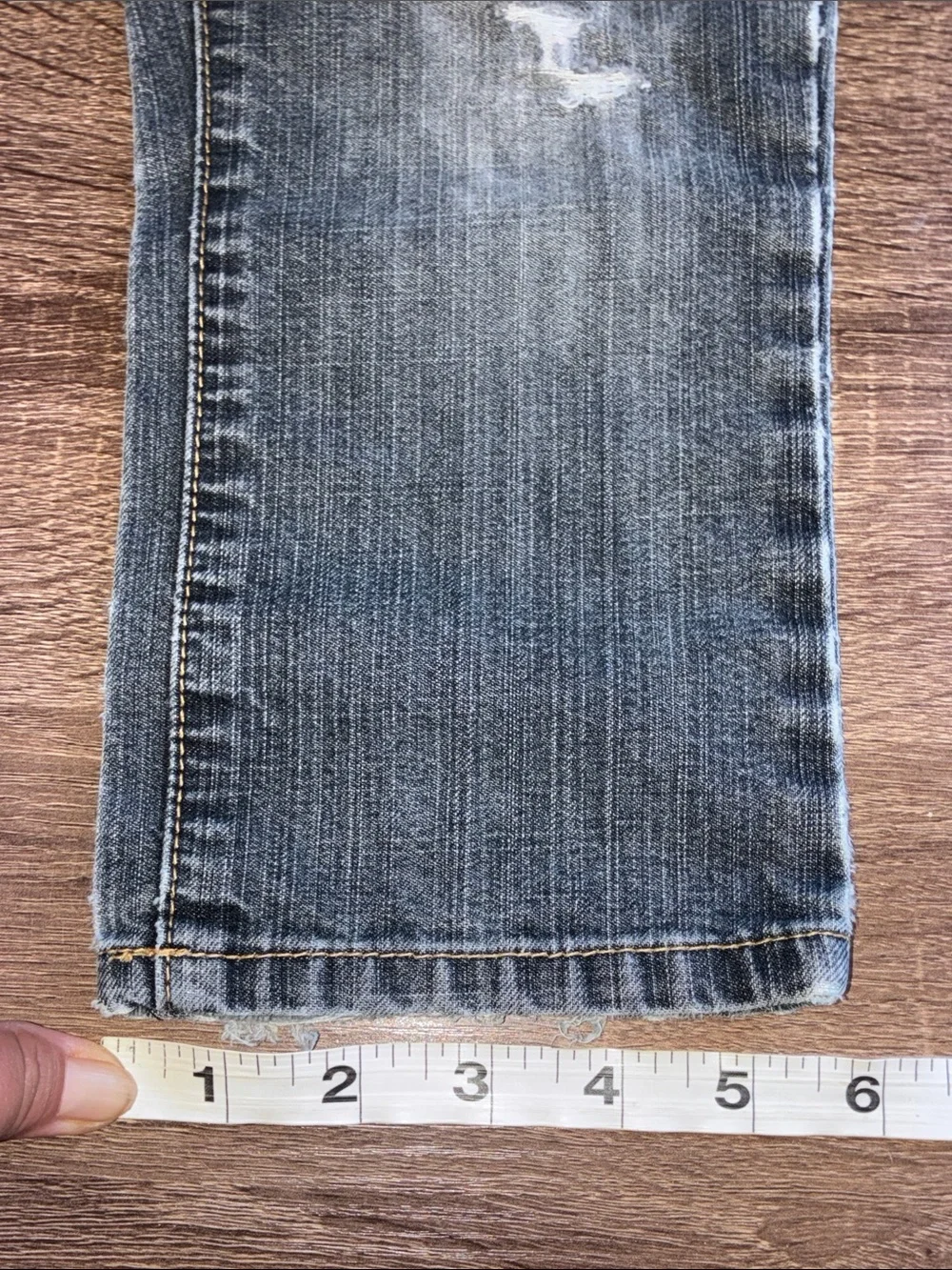 Pre Owned Old Navy Kids Dark Wash Distressed Jeans 3T